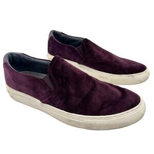 SKECHERS Women's 8 Plum Purple Velvet Slip On Casual Air Cooled Sneakers Loafers